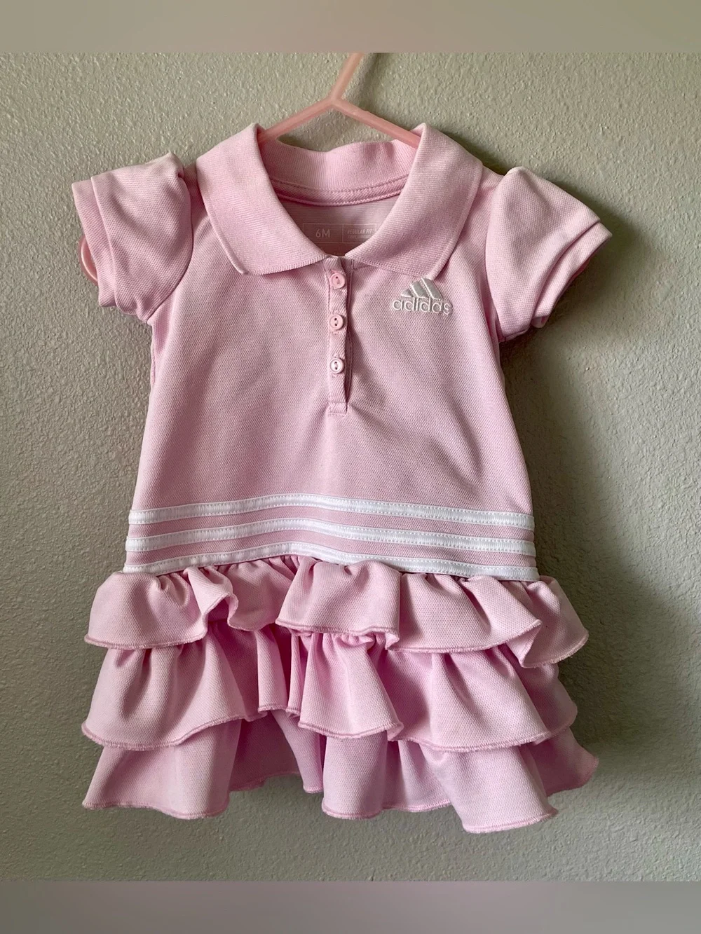 adidas Baby Polo Dress with Ruffled Skirt
